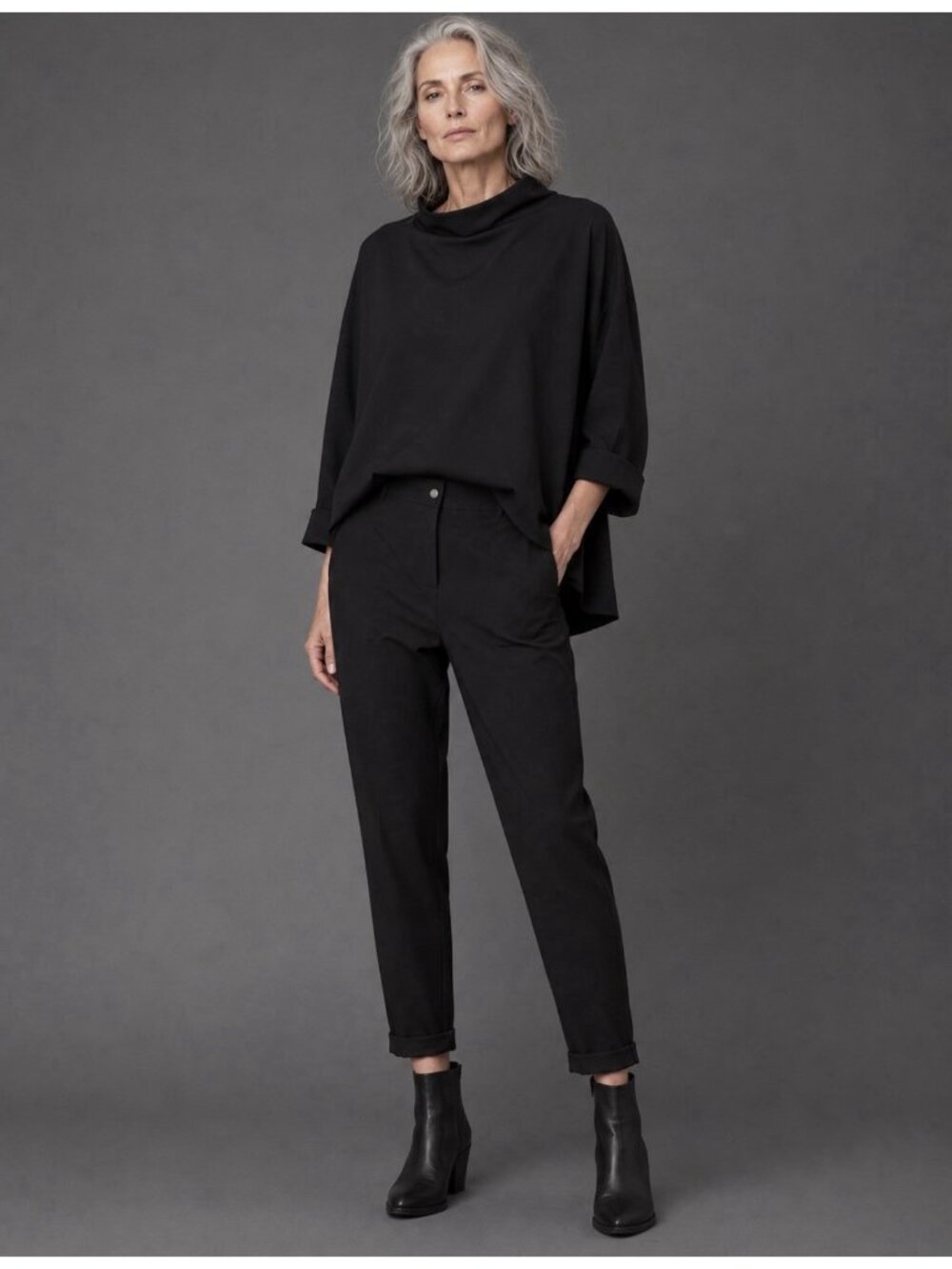 ANNETTE GORTZ Womens Size 42 (US Size 12) Perl Black Bistretch Pants